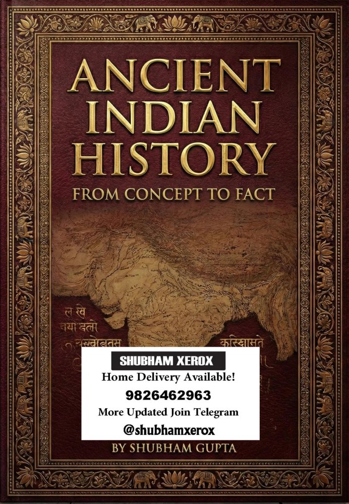 Ancient Indian History: State PSC | SSC | Other Competitive Exams by Shubham Gupta SIR {ENGLISH MEDIUM} PRINT OUT