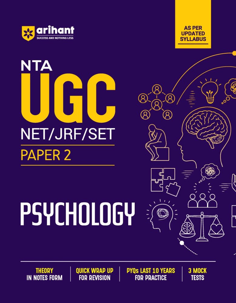 Arihant NTA UGC NET / JRF / SET Paper 2 Psychology Study Guide Complete Theory Notes