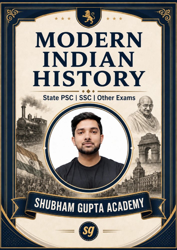 Modern Indian History Book | Modern Indian History | State PSC, SSC & Other Exams | English Medium | Shubham Gupta Academy