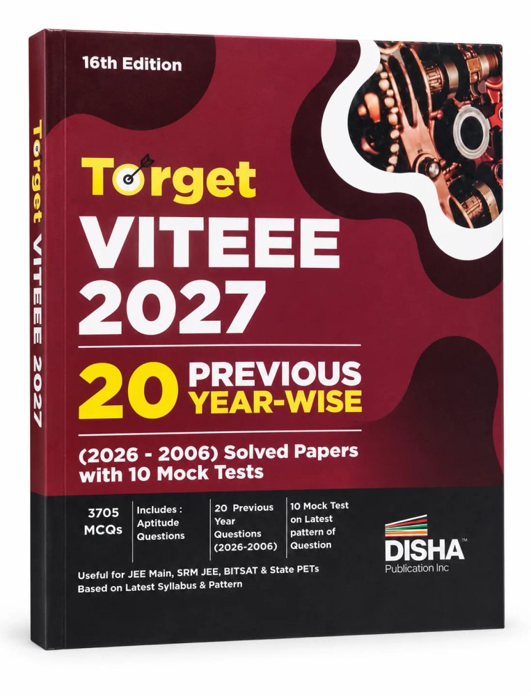Target VITEEE 2027 - 16th Edition: 20 Previous Year-Wise (2026 - 2006) Solved Papers with 10 Mock Tests |