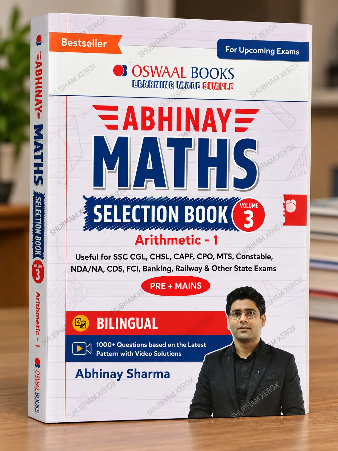 Oswaal Abhinay Maths Selection Book (Vol. 3: Arithmetic - 1) by Abhinay Sharma | Bilingual (Hindi & English)