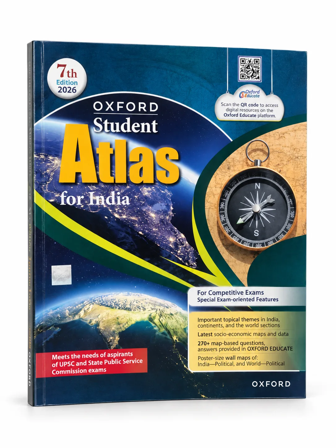 Oxford Student Atlas for India | 7th Edition 2026 | Special Exam-Oriented Features | 270+ Map-Based Questions